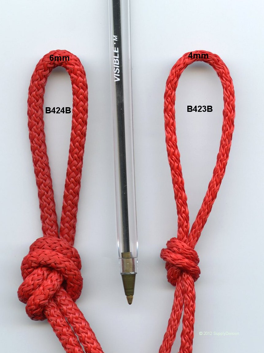 B424B Red 6mm Polypropylene cord 100m reel